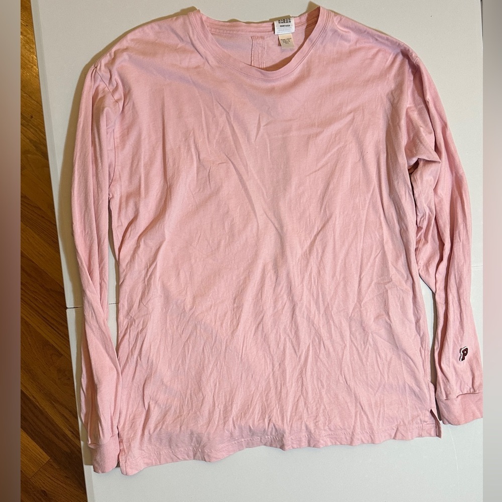 Victoria's Secret PINK Campus Cotton Long Sleeve Tee size M
